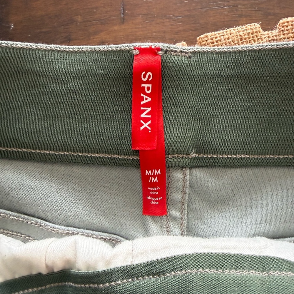 SPANX Olive Green Camo Shorts - Picture 2 of 3